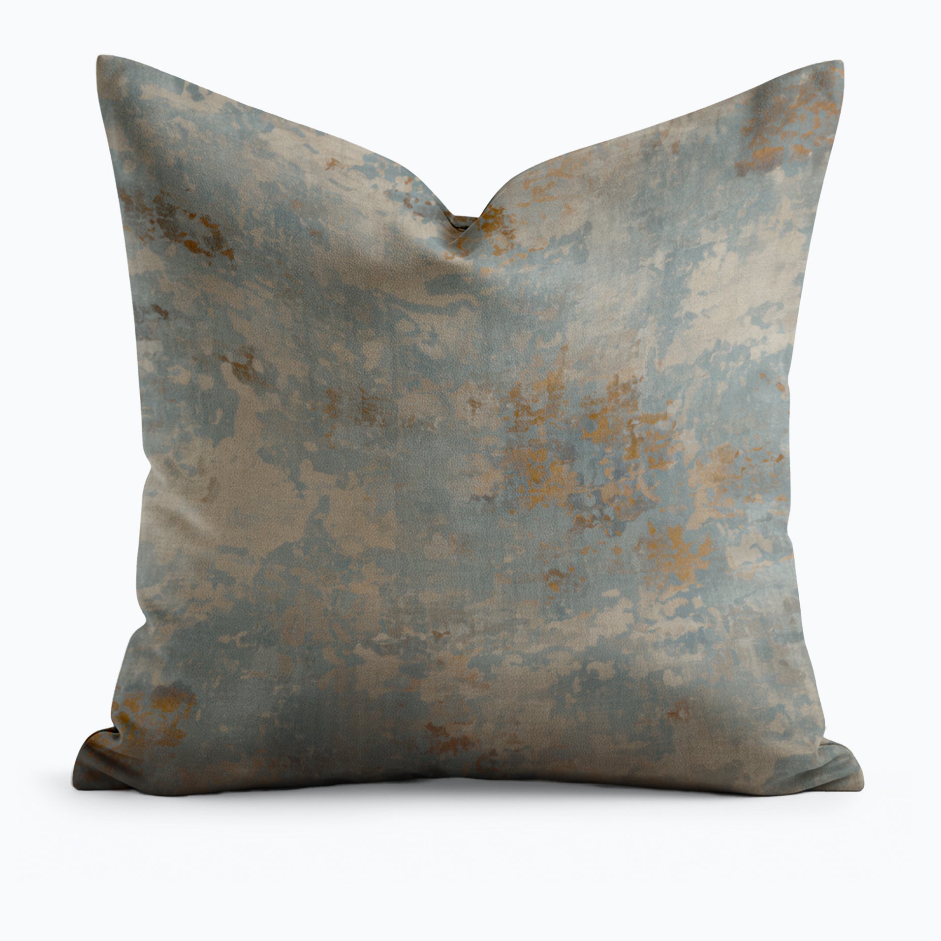 Blue & Beige Weathered Cloudscape Throw Pillow