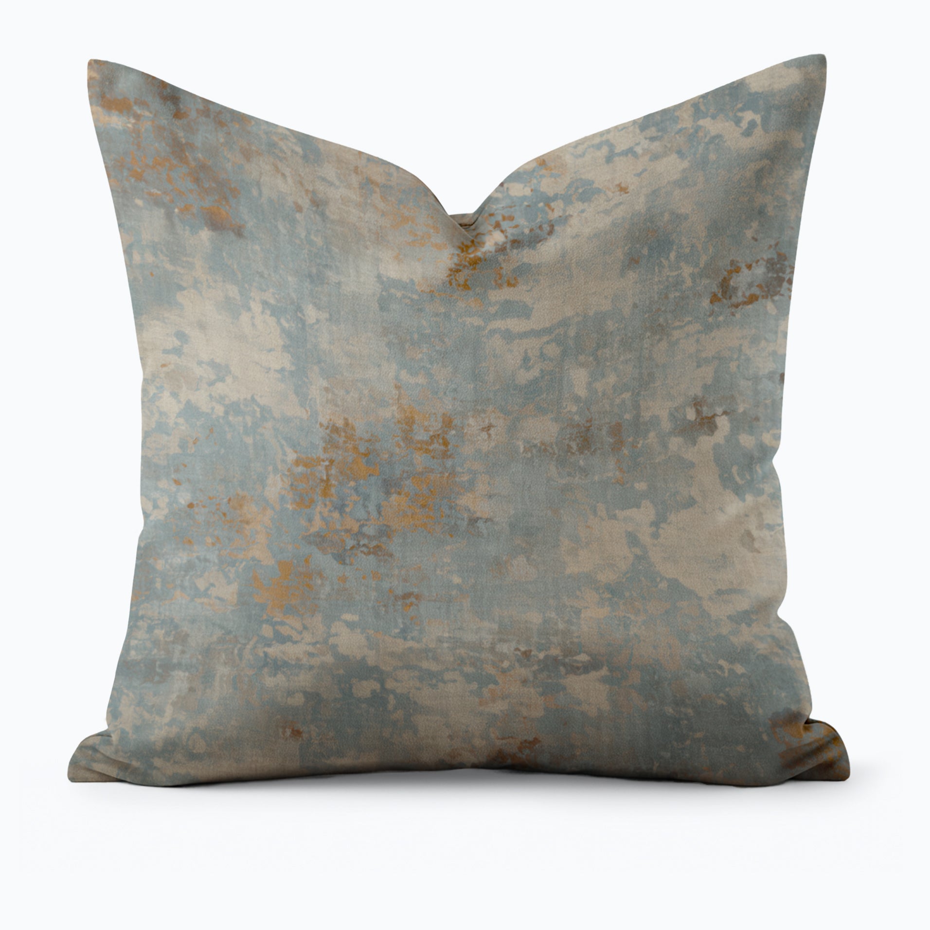 Blue & Beige Weathered Cloudscape Throw Pillow