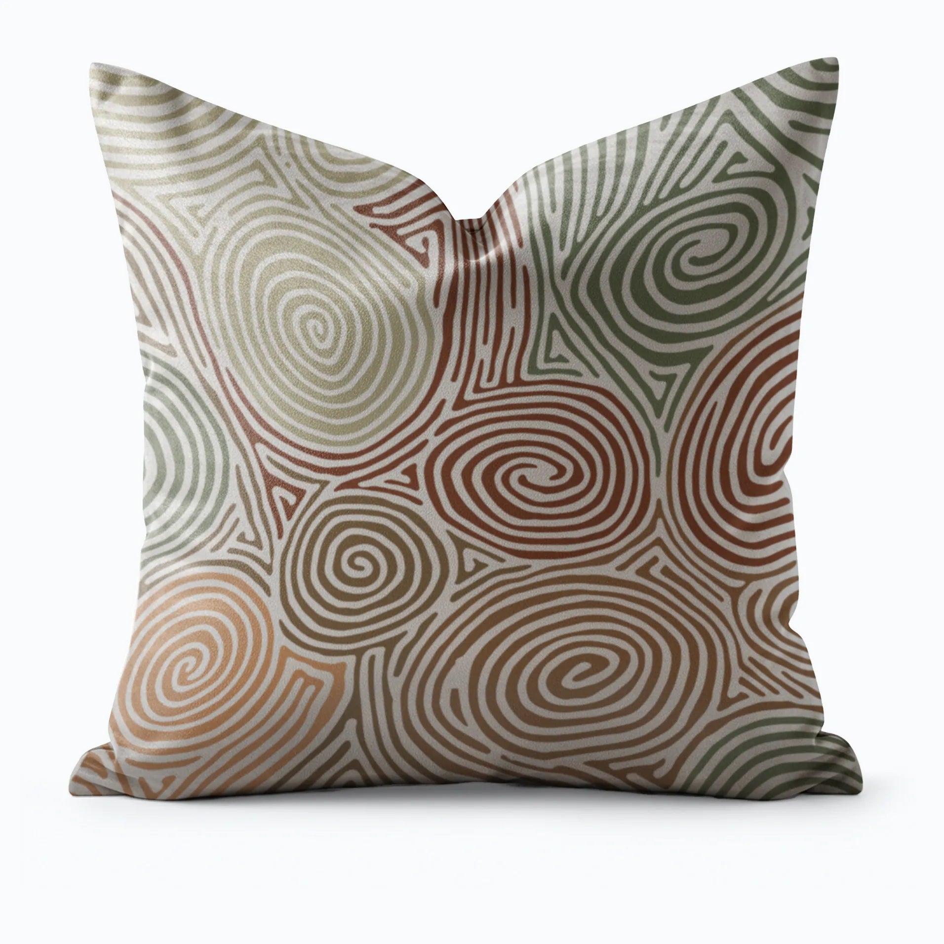 Decorative pillow with spiral pattern by Buffalo Bunny.