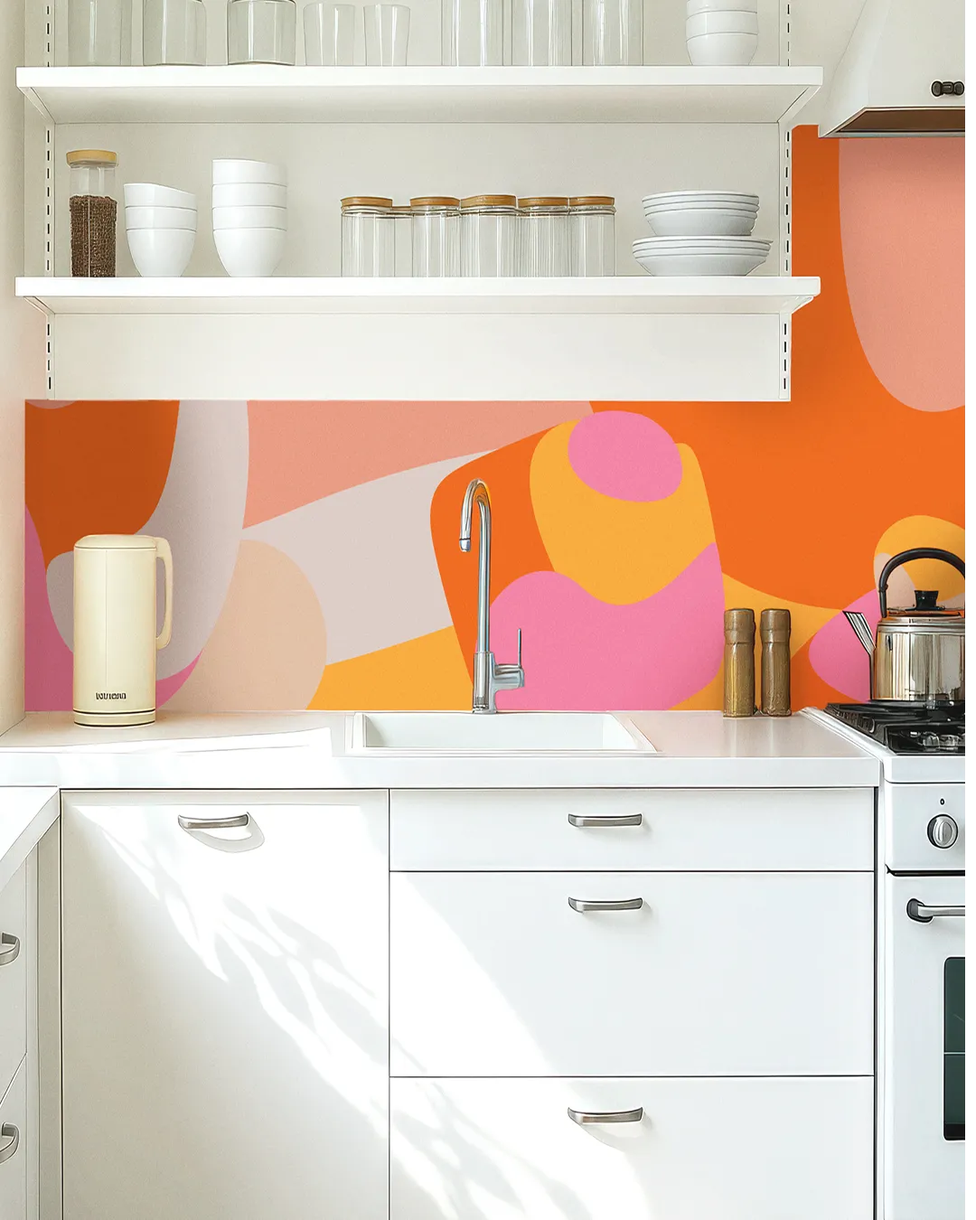 Retro Sunset Abstract Wallpaper Mural