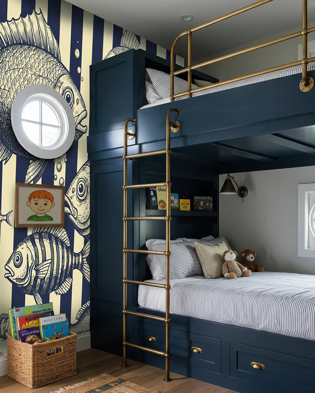 Striped Fish Wallpaper Mural