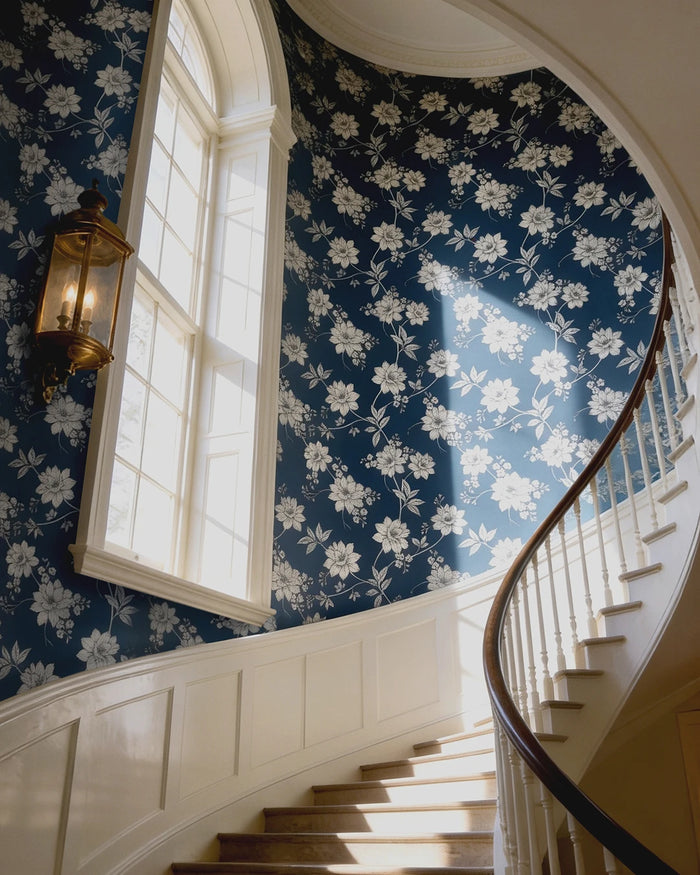 Blue Porcelain Garden Wallpaper