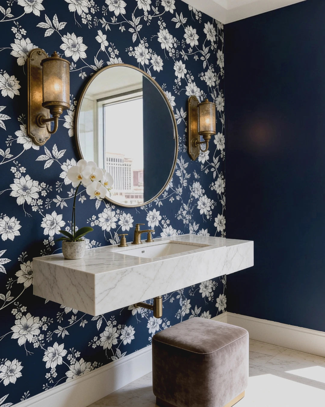 Blue Porcelain Garden Wallpaper