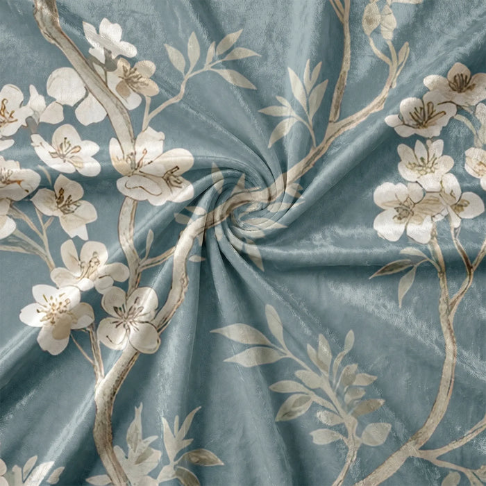 Chinoiserie Floral Throw Pillow fabric