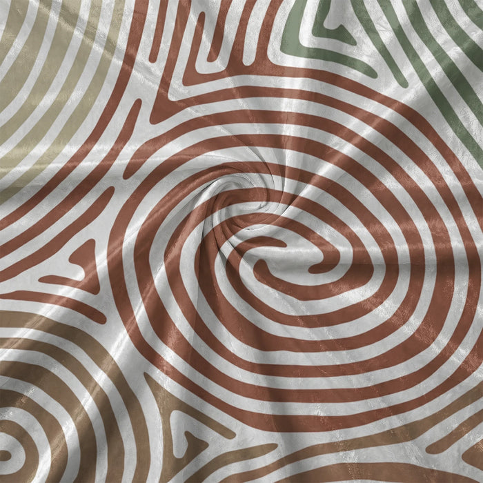 Earthy Spiral Throw Pillow fabric