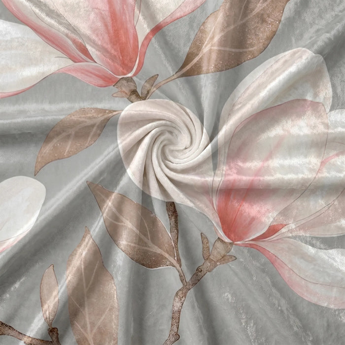 Magnolia Blossoms Throw Pillow fabric