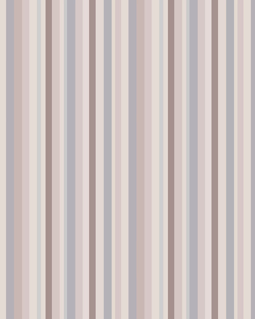 Soft Rhythm Stripe seamless vertical stripe pattern in blush, mauve, grey-blue, and cream tones
