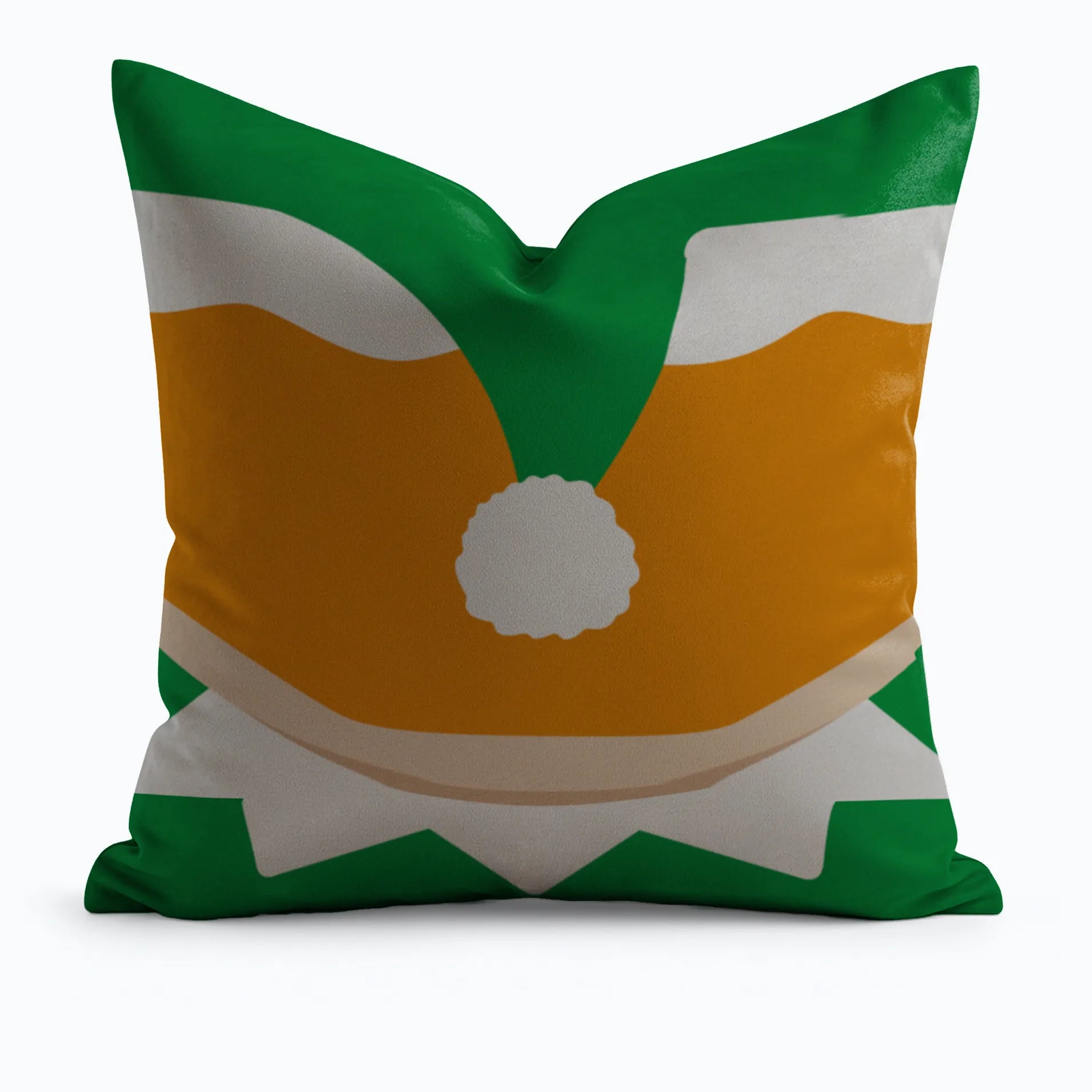 Decorative elf throw pillow design by Buffalo Bunny.