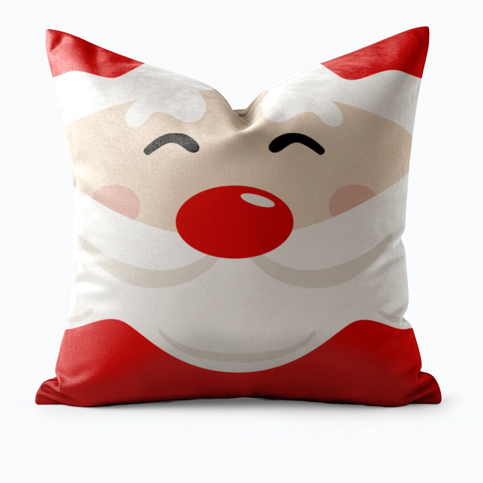 Pillow with a Santa Claus face design by Buffalo Bunny.