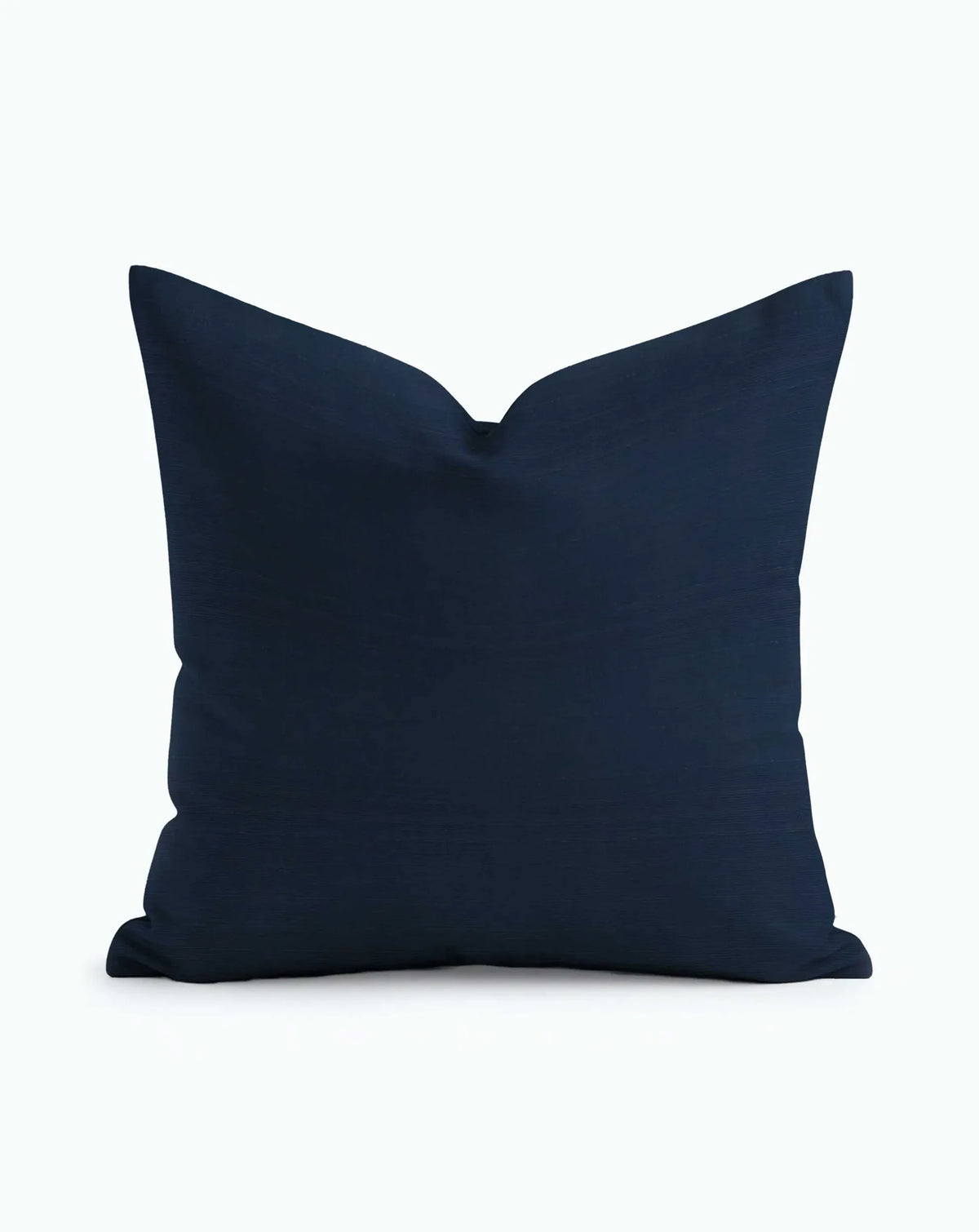Sculpted Mosaic Throw Pillow in solid deep navy blue with subtle woven texture