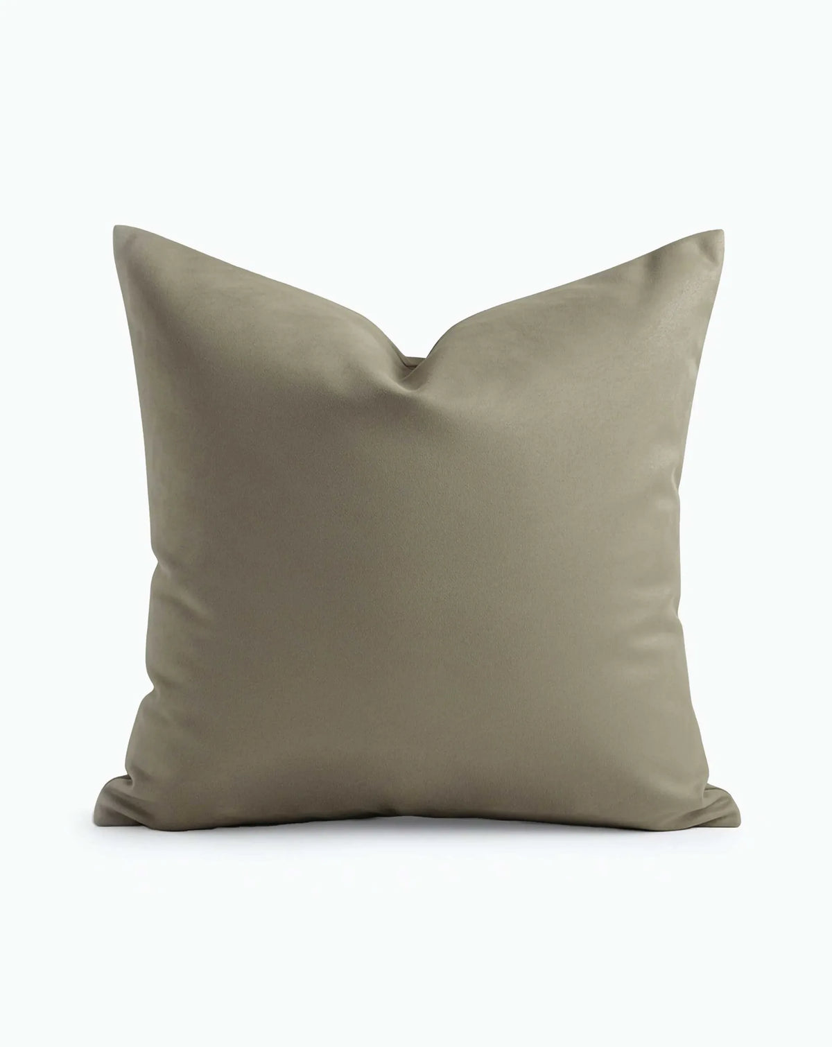 Vintage-Inspired Floral Throw Pillow in solid muted sage green on light background