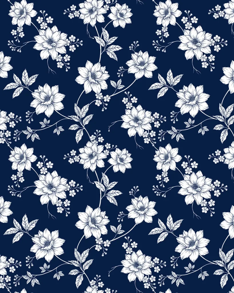 Blue Porcelain Garden Wallpaper